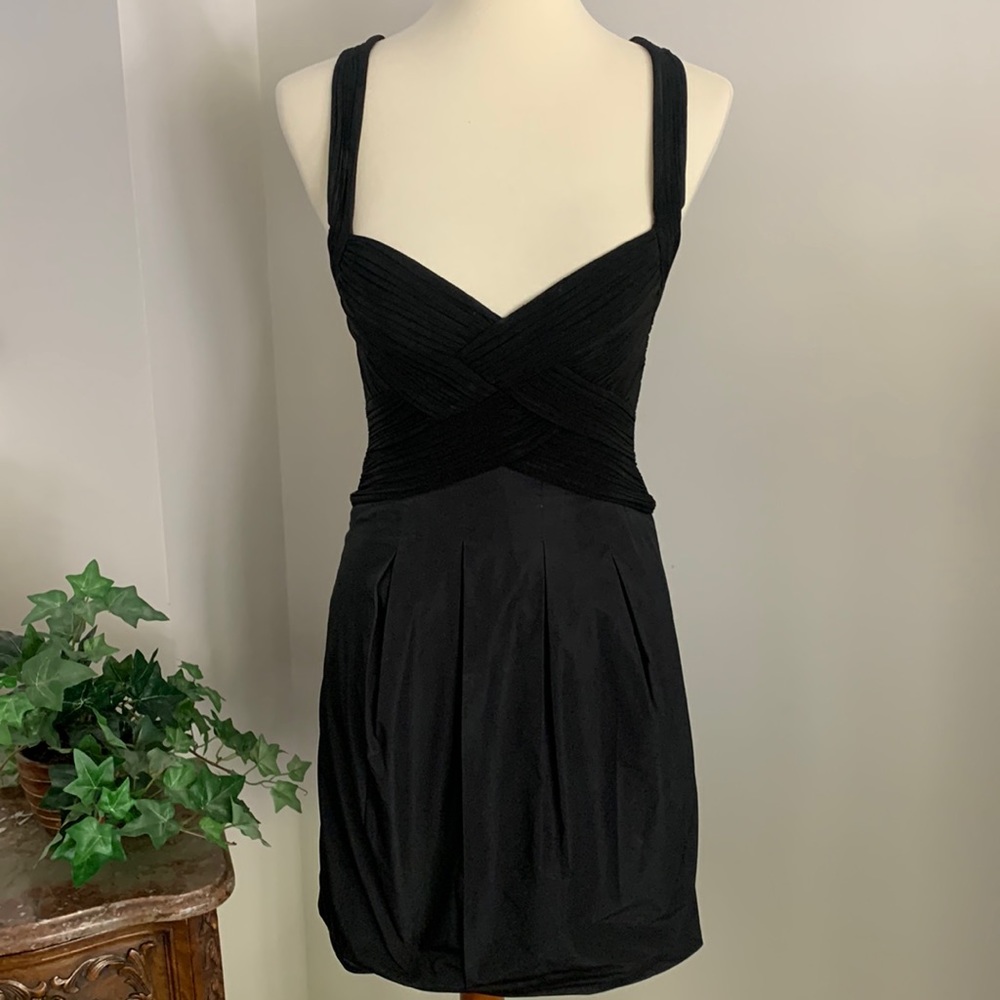 BCBGMAXAZRIA Halter Bubble Skirt Dress